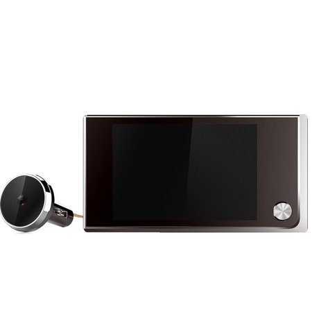 Vizor video inteligent, fara fir, cu baterii, ecran LCD HD, 3,5 inchi, negu, din abs