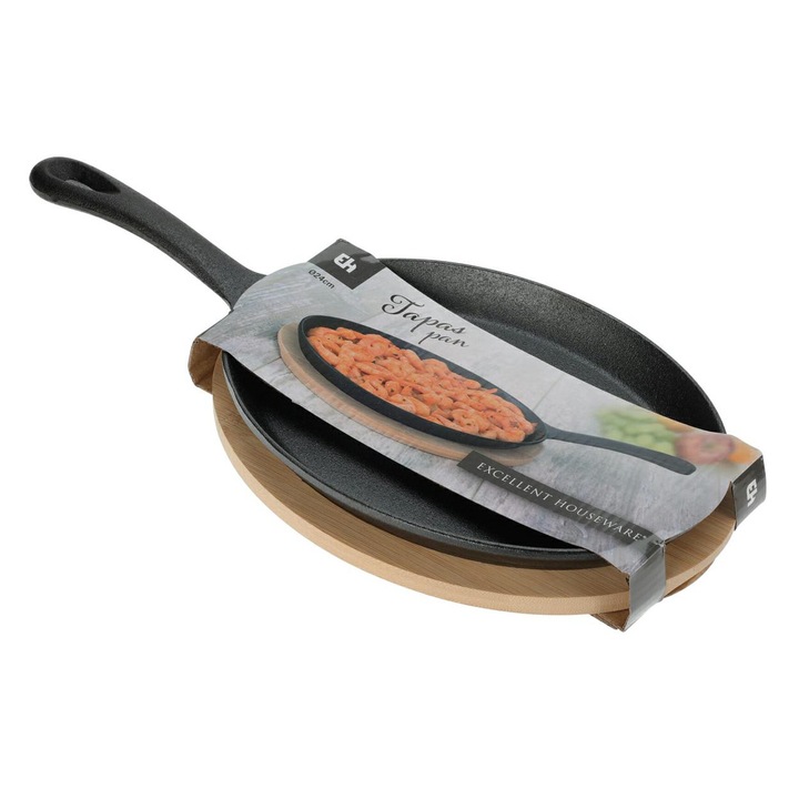 Tigaie Tapas, ovala, fonta, 24 x 18 x 3.8 cm