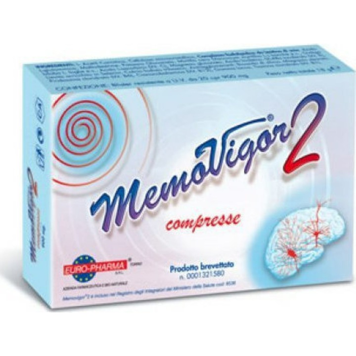 Supliment de memorie, Bionat, Memovigor 2, 900mg, 20 comprimate