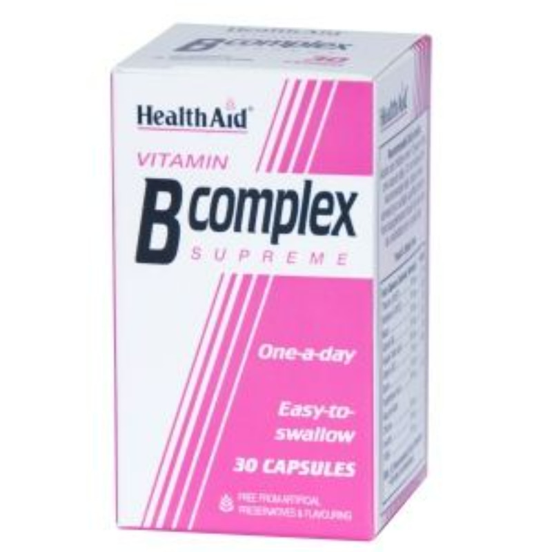 Supliment Alimentar, HEALTH AID, B Complex Supreme, 30 Capsule - EMAG.ro