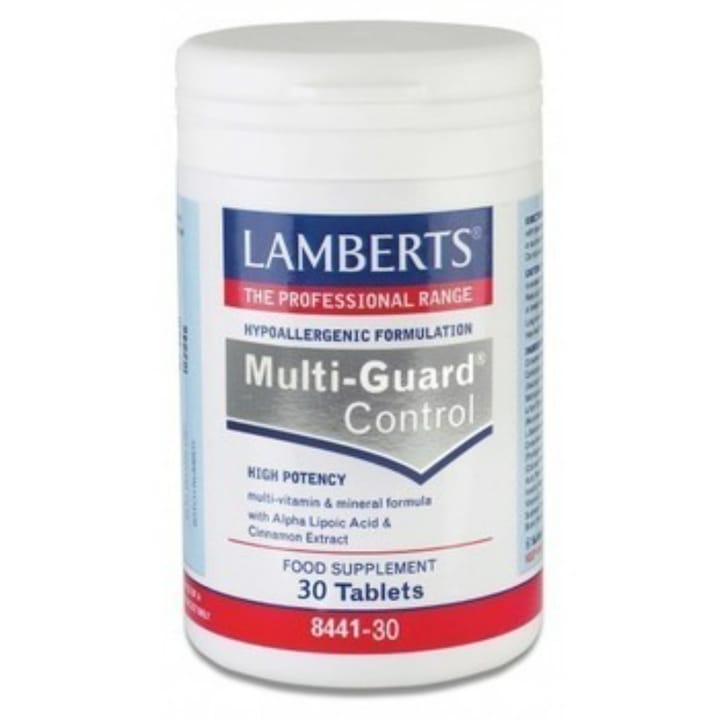 Supliment alimentar multivitamine/minerale, Lamberts, Multi Guard Control, 30 tablete