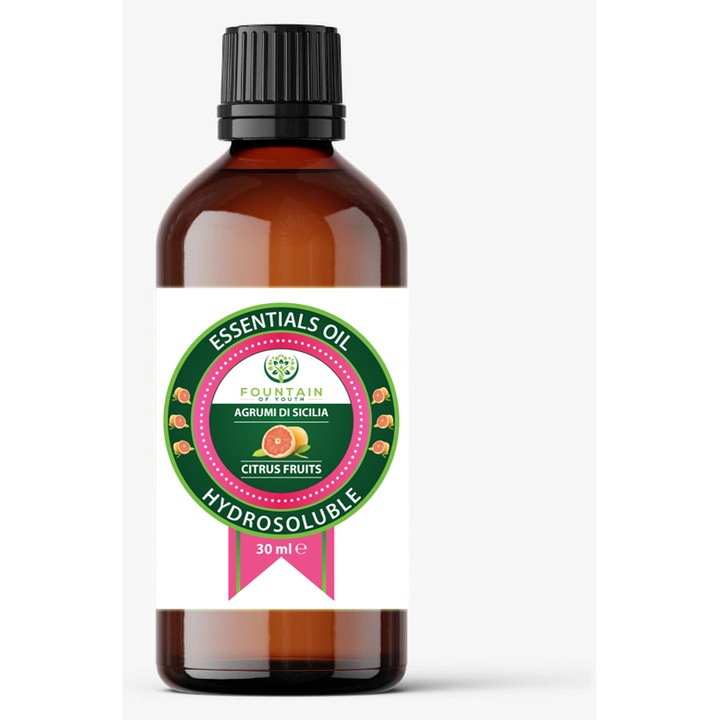 Agrumi di Sicilia, Ulei Parfumat Hidrosolubil, 30 ml, Fountain of Youth