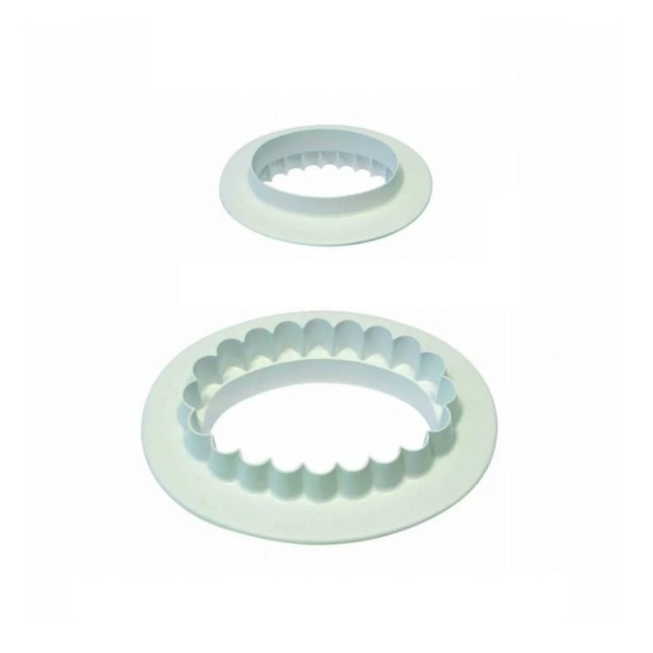 Set 2 decupatoare cerc si ondulat pentru aluat si fondant, PME