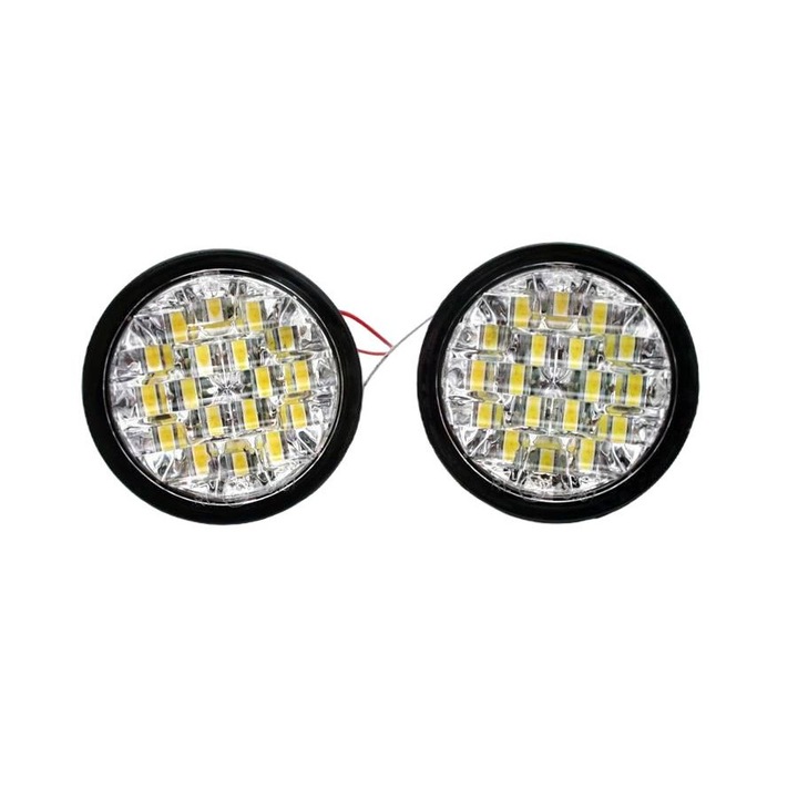 Set 2 becuri auto, Interlook, Lumini de zi cu LED, 90 mm, 6000k