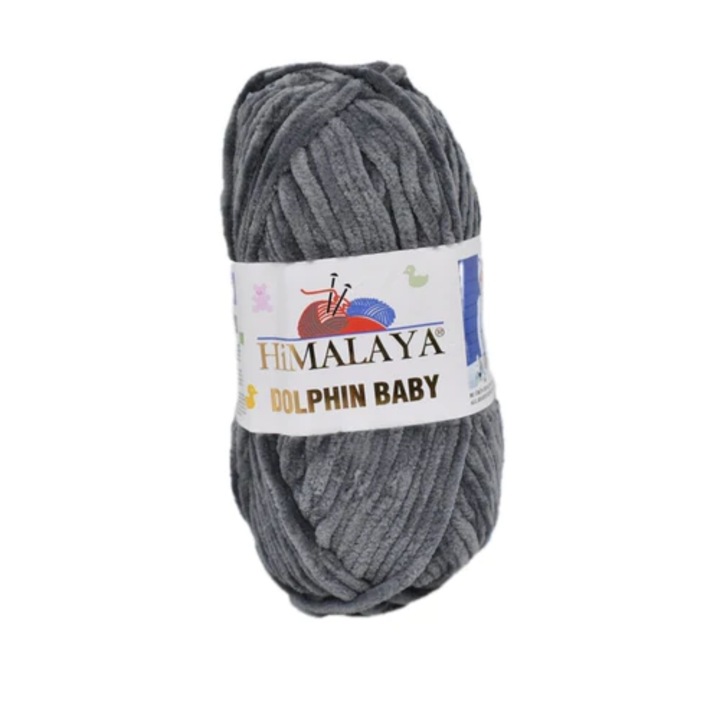 Himalaya Dolphin Baby 367 textilszál, horgoláshoz és kötéshez, akril, szürke, 120 m