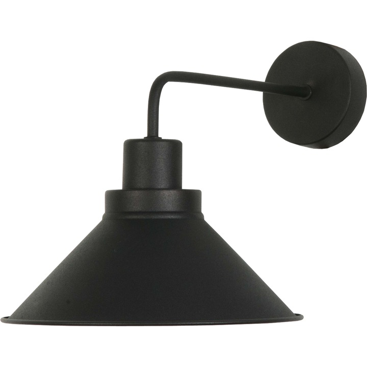Kloe fali lámpa, Edylit, fém, 26 x 25 cm, fekete