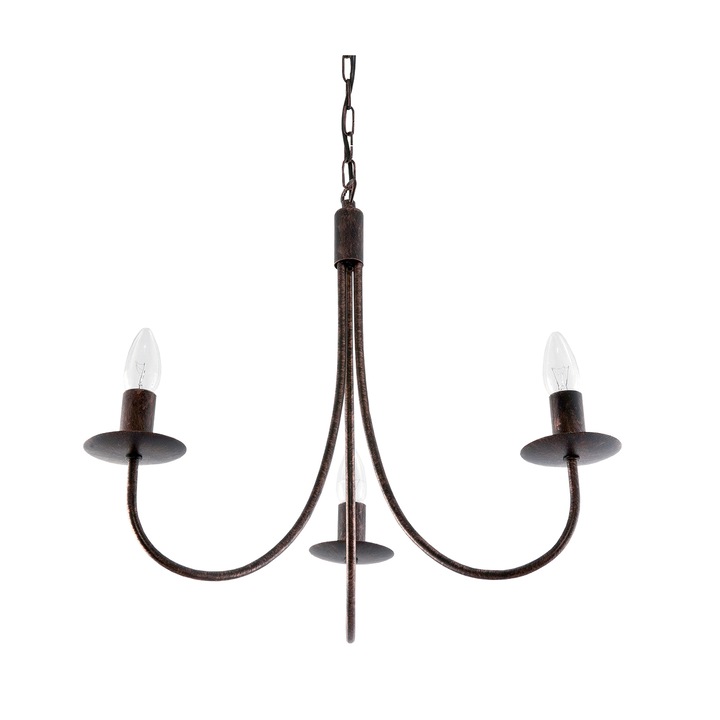 Lustra suspendata Lumen Old, Edylit, Metal vopsit, 65 x 50 cm, Auriu vechi