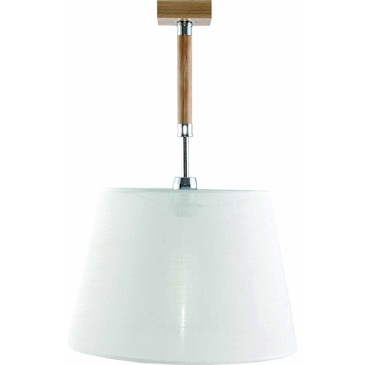 Lampa suspendata de tavan cu abajur alb TRYNI 0-419