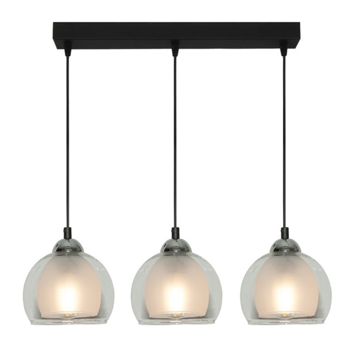 Таванно осветление Edylit, Метал/Стъкло, 55x50 см, Бял