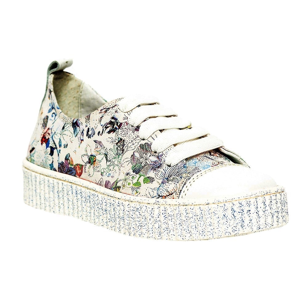 Tenisi din piele pentru copii, Asia, PJ Shoes, Alb