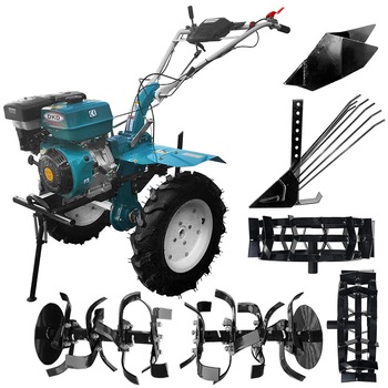 Set Motocultor profesional DKD HS 1100D, 13 CP, roti cauciuc, freze reglabile 90-120 cm, roti metal, plug cartofi, rarita fixa Set Motocultor profesional DKD HS 1100D, 13 CP, roti cauciuc, freze reglabile 90-120 cm, roti metal, plug cartofi, rarita fixa