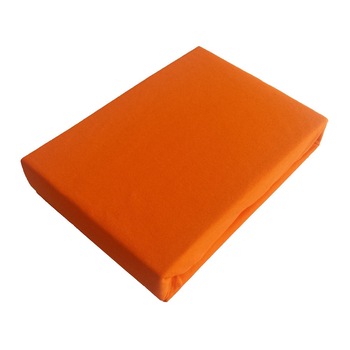 Cearceaf de pat Jersey cu elastic 160x200 cm, portocaliu Special No.15