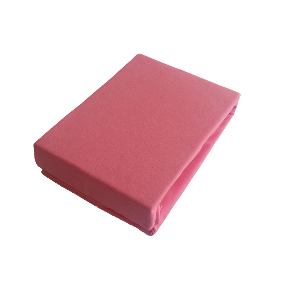 Cearceaf de pat Jersey cu elastic 120x200 cm, Roz Special No.12
