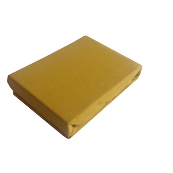 Cearceaf de pat Jersey cu elastic 90x200 cm, mustariu no 5 Cearceaf de pat Jersey cu elastic 90x200 cm, mustariu no 5