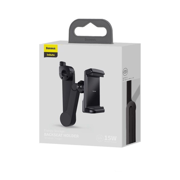 Baseus vezeték nélküli töltő fejtámla autós támogatás 15W