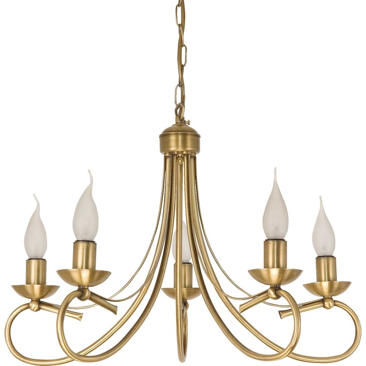 Lampa suspendata Alfa, Edylit, Metal, 65 x 50 cm, Auriu