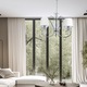Lustra suspendata, Edylit, Metal/Sticla, 80 x 60 cm, Alb/Argintiu