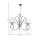 Lustra suspendata, Edylit, Metal/Sticla, 80 x 60 cm, Alb/Argintiu