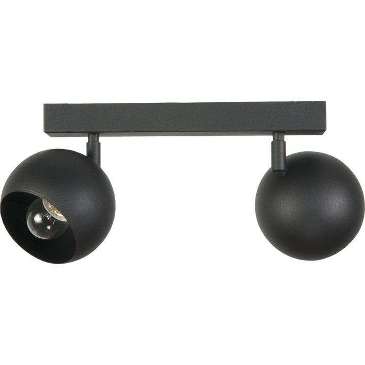 Nava mennyezeti lámpa, Edylit, fém, 18 x 44 cm, fekete