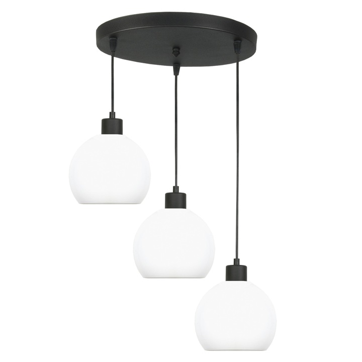 Лампа Edylit, черно/бяло