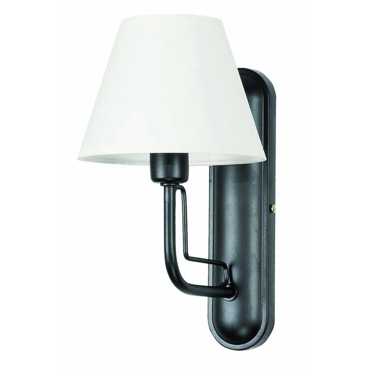 EDYLIT ERIS 7-863 fali lámpa, modern design, fehér lámpaernyő, fekete fém, 28x20cm