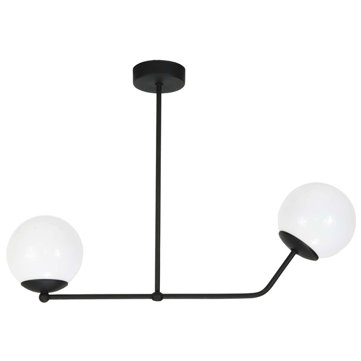 Lustra Calipso, Edylight, Metal, E14, IP20, Alb/Negru