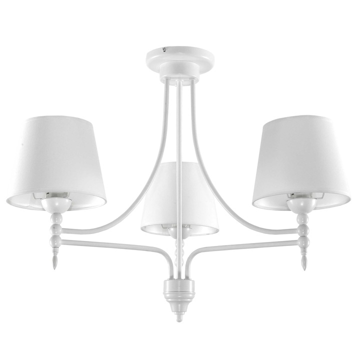 Fehér függesztett mennyezeti lámpa fehér lámpaernyővel ARTURO BIANCO 11-842