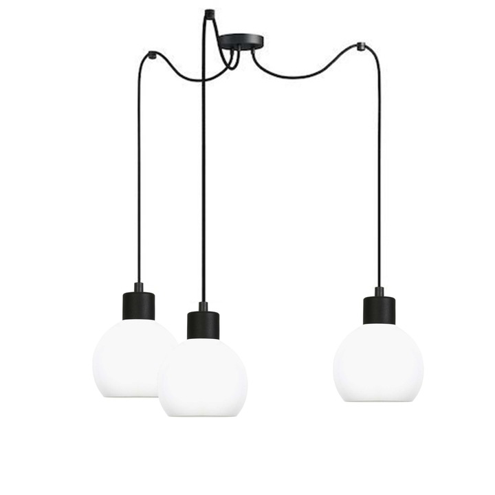 Edylit mennyezeti lámpa, fekete/fehér