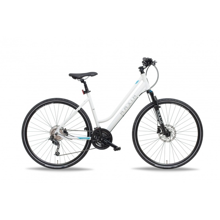 Bicicleta cross, MAXIM, Aluminiu, Alb