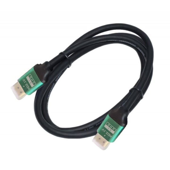 Кабел Hdmi HDTV 8K 2.1V, 3M, зелен/черен