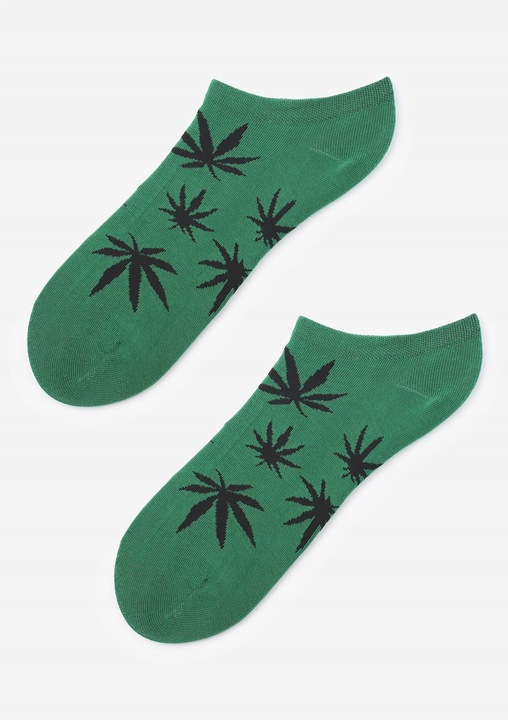 Sosete dama, Marilyn, Bumbac/Poliamida, Verde/Negru, 36-40EU