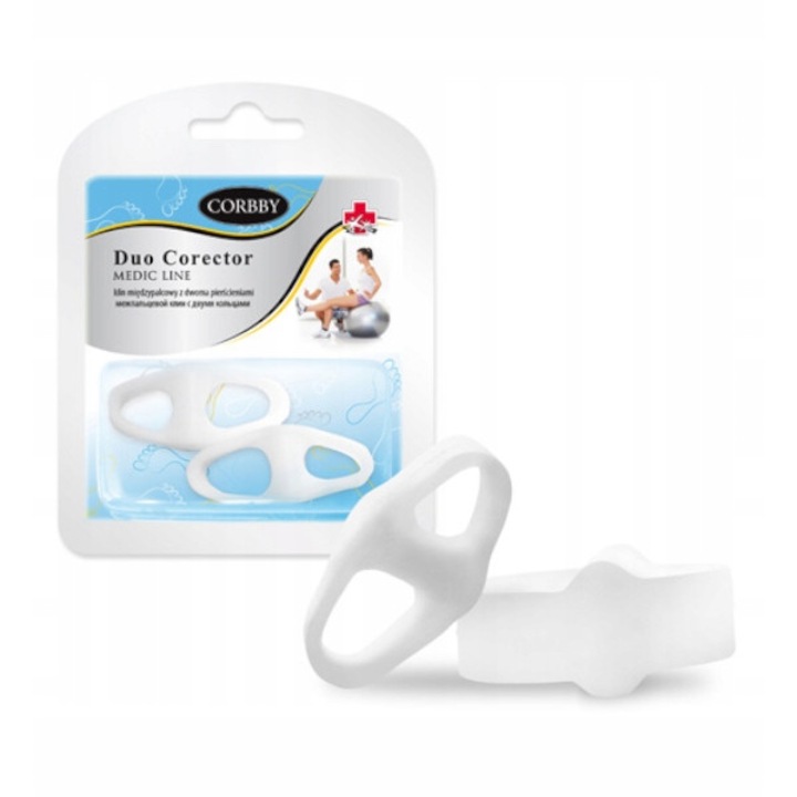 Separatoare ortopedice pentru degete, Corbby, Gel, Alb