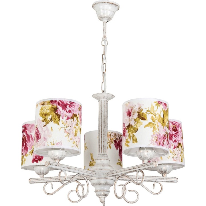 Lustra Morgan, Edylit, Metal, E27, IP20, Multicolor