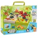 Jucarie educativa Montessori cu bormasina electrica, Simply Joy, 262 piese, cu dinozauri, pentru baieti si fete, + 3 ani