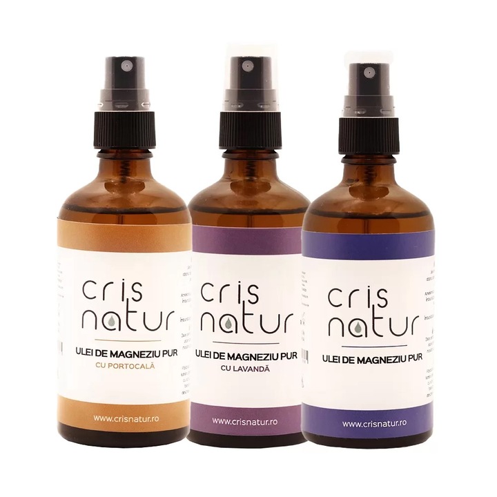 Pachet 3xUlei de magneziu pur Marea Zechstein, 300ml, Absorbtie Rapida, Relaxare & Revitalizare, Pentru Muschi si somn