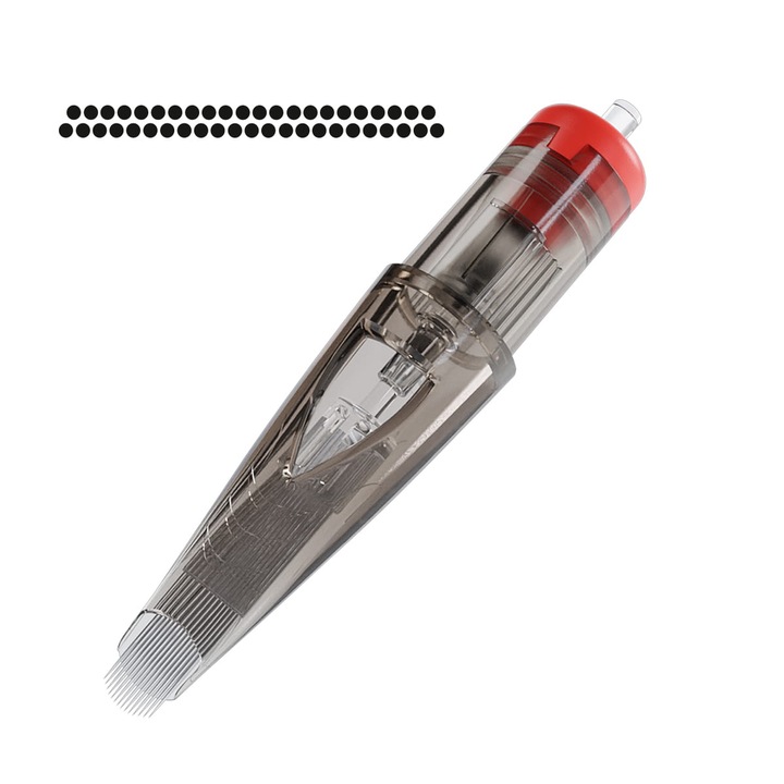 Set 10 cartuse pentru tatuaje, El Cartel, Otel, 45 de ace, 0.35 mm, Gri