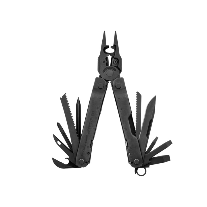 Unealta multifunctionala, Leatherman, Otel, 114mm, Negru