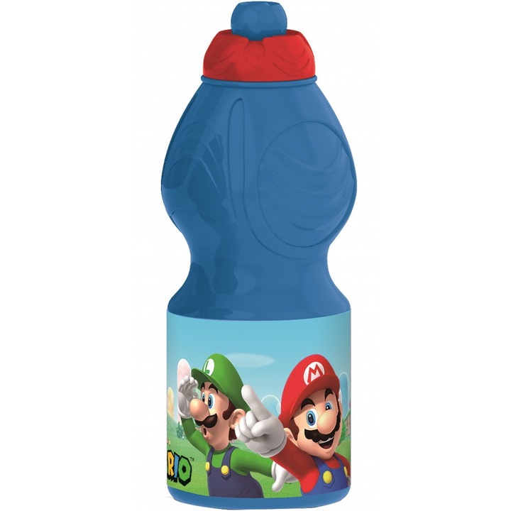 Sticla plastic pentru apa Super Mario Bros 400ml Albastru 400 ml