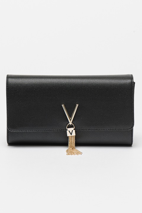 Valentino Bags, Geanta plic cu bareta din lant Divina, Auriu, Negru