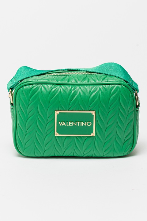 Valentino Bags, Geanta crossbody cu model matlasat si etui detasabil Sunny, Verde