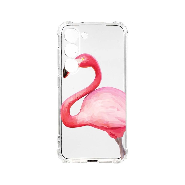 Husa BestCase® Anti Shock 1.5MM, Compatibila Cu Samsung Galaxy A34 5G, Flamingo, Rezistenta La Socuri, Protectie Camera, AS 55