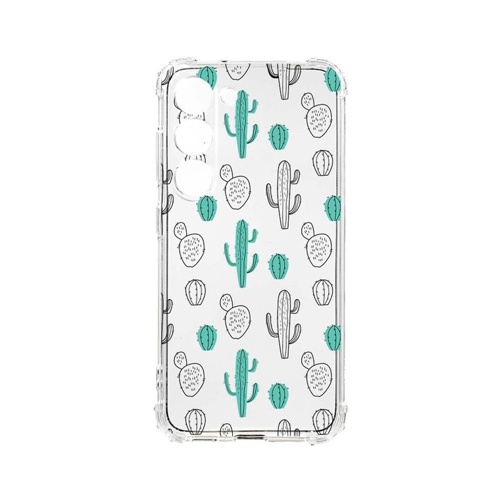 Husa BestCase® Anti Shock, Compatibila Cu Samsung Galaxy S23 Plus, Cactus, 1.5MM, Rezistenta La Socuri, Protectie Camera, AS 84