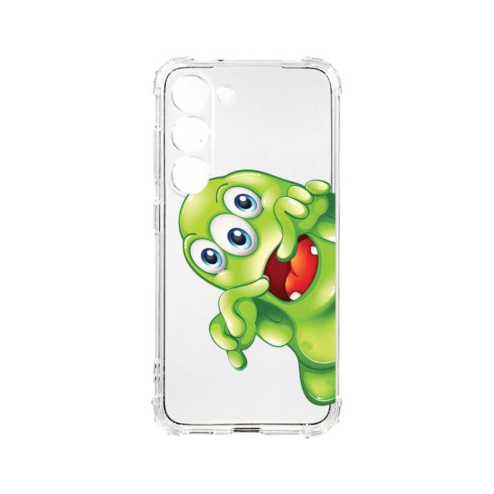 Husa BestCase® Anti Shock, Compatibila Cu Samsung Galaxy S23 Plus, Green Monster, 1.5MM, Rezistenta La Socuri, Protectie Camera, AS 60