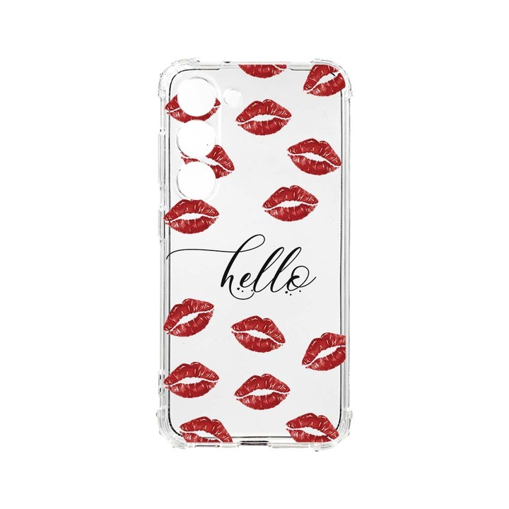 Husa BestCase® Anti Shock, Compatibila Cu Samsung Galaxy S23 Plus, Hello Kisses, 1.5MM, Rezistenta La Socuri, Protectie Camera, AS 140