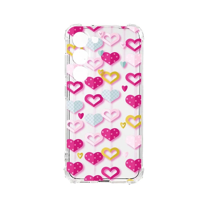 Husa BestCase® Anti Shock, Compatibila Cu Samsung Galaxy S23 Plus, Lovely Hearts, 1.5MM, Rezistenta La Socuri, Protectie Camera, AS 185