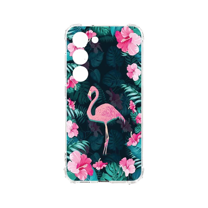 Husa BestCase® Anti Shock, Compatibila Cu Samsung Galaxy S23 Plus, Flamingo, 1.5MM, Rezistenta La Socuri, Protectie Camera, AS 247