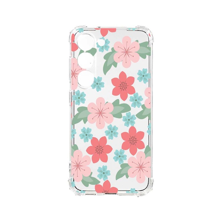 Husa BestCase® Anti Shock, Compatibila Cu Samsung Galaxy S23 Plus, Pastel Colors Collection Flowers, 1.5MM, Rezistenta La Socuri, Protectie Camera, AS 515
