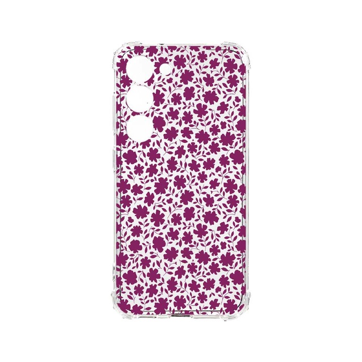 Husa BestCase® Anti Shock, Compatibila Cu Samsung Galaxy S23 Plus, Flowers Pattern, 1.5MM, Rezistenta La Socuri, Protectie Camera, AS 627