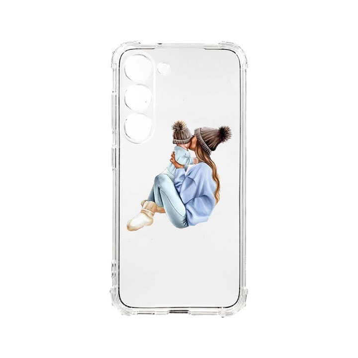 Husa BestCase® Anti Shock, Compatibila Cu Samsung Galaxy S23 Plus, Girl Mom With a Boy, 1.5MM, Rezistenta La Socuri, Protectie Camera, AS 562