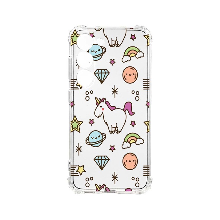 Husa BestCase® Anti Shock, Compatibila Cu Samsung Galaxy S23 Plus, Unicorn - universe, 1.5MM, Rezistenta La Socuri, Protectie Camera, AS 526